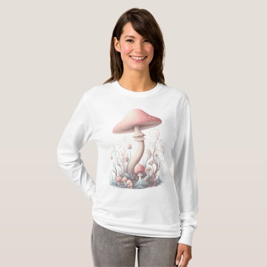 Retro Pastellpilze in sanften Farben 03 T-Shirt (Vorne ganz)