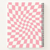 Retro Pastellrosa Karo verschleiert Notizblock (Rückseite)