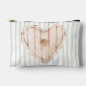 Retro Pastellstreifen aus Shabby Chic und Herz Zubehörtasche (Vorderseite)