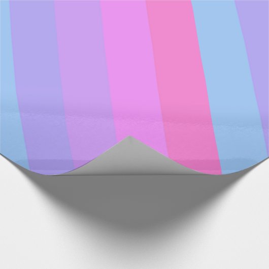 Retro Pastellstreifen modisch Geschenkpapier (Ecke)