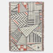 Retro-Patchwork: Abstrakte geometrische Gestaltung Decke (Vorderseite Vertikal)