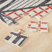Retro-Patchwork: Abstrakte geometrische Gestaltung Puzzle (Seite)