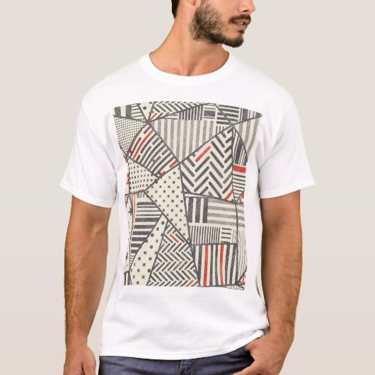 Retro-Patchwork: Abstrakte geometrische Gestaltung T-Shirt (Vorderseite)