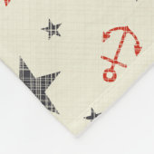 Retro-Patchwork: Abstraktes geometrisches Design Fleecedecke (Ecke)