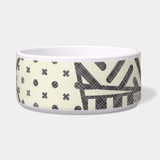 Retro-Patchwork: Abstraktes geometrisches Design Napf