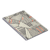 Retro-Patchwork: Abstraktes geometrisches Design Notizblock (Rechte Seite)