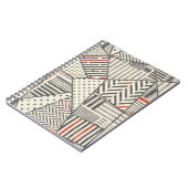 Retro-Patchwork: Abstraktes geometrisches Design Notizblock (Linke Seite)