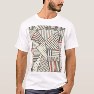 Retro-Patchwork: Abstraktes geometrisches Design T-Shirt