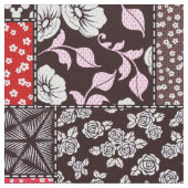 Retro-Patchwork-Blumen-Quilt-Muster Stoff (Nahaufnahme)