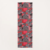 Retro-Patchwork-Blumen-Quilt-Muster Yogamatte (Vorderseite)