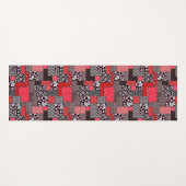 Retro-Patchwork-Blumen-Quilt-Muster Yogamatte (Vorderseite (Horizontal))