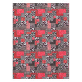 Retro-Patchwork-Blumen-Quiltmuster Tischdecke (Vorderseite)