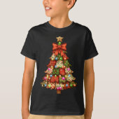 Retro Patchwork Bow Christmas,rustic Country Chris T-Shirt (Vorderseite)