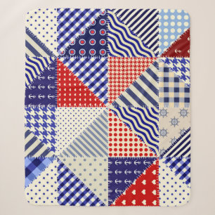 Retro-Patchwork-Dreiecke im maritimen Stil Sherpadecke
