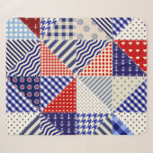 Retro-Patchwork-Dreiecke im maritimen Stil Sherpadecke (Vorderseite (Horizontal))