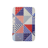 Retro Patchwork Dreiecke Nautic Style Badematte (Vorderseite Vertikal)