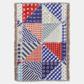 Retro Patchwork Dreiecke Nautic Style Decke (Vorderseite Vertikal)