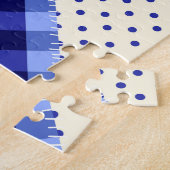 Retro Patchwork Dreiecke Nautic Style Puzzle (Seite)