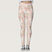 Retro Patchwork Quilt rosa Herzmuster Leggings (Vorderseite)