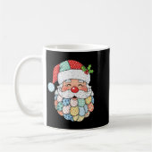 Retro Patchwork Santa Claus Christmas Preppy Xmas Kaffeetasse (Links)