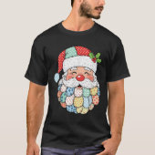 Retro Patchwork Santa Claus Christmas Preppy Xmas T-Shirt (Vorderseite)