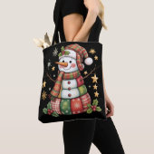 Retro Patchwork Snowman Merry Christmas Coquette Tasche (Von Nahem)