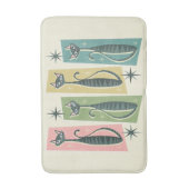 Retro Patchwork Tabbies ©studioxtin Badematte (Vorderseite Vertikal)