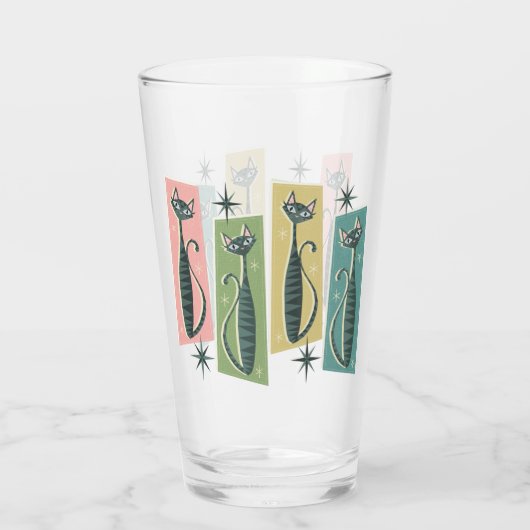 Retro Patchwork Tabbies ©️ Studioxtin Glas (Rückseite)