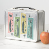 Retro Patchwork Tabbies ©studioxtin Metall Brotdose (Beispiel)