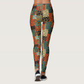 Retro-Patchwork-Tierdruck Leggings (Rückseite)