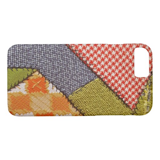 Retro-Patchwork verrückte Quilt-Design Case-Mate iPhone Hülle (Rückseite (Horizontal))