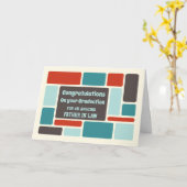 Retro Pater in Law Glückwunsch Abschluss Karte (Gelbe Blume)