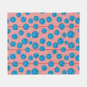 Retro Patriot Smiley Gesicht Fleecedecke (Vorderseite (Horizontal))