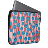 Retro Patriot Smiley Gesicht Laptopschutzhülle (Vorne Rechts)