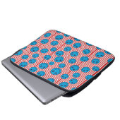 Retro Patriot Smiley Gesicht Laptopschutzhülle (Vorne Knopf)