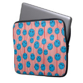 Retro Patriot Smiley Gesicht Laptopschutzhülle (Vorderseite Links)