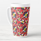 Retro Patriot Smiley Gesicht Milchtasse (Linke Ecke)