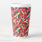 Retro Patriot Smiley Gesicht Milchtasse (Vorderseite)