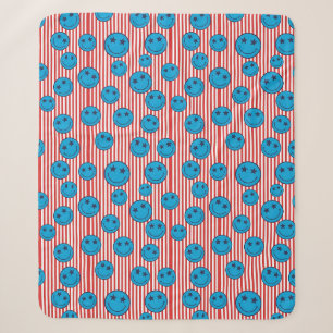 Retro Patriot Smiley Gesicht Sherpadecke