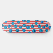 Retro Patriot Smiley Gesicht Skateboard (Horizontal)