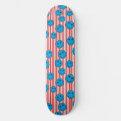 Retro Patriot Smiley Gesicht Skateboard (Vorderseite)