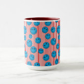 Retro Patriot Smiley Gesicht Tasse (Zentrum)