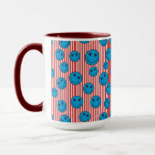 Retro Patriot Smiley Gesicht Tasse (Links)
