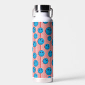 Retro Patriot Smiley Gesicht Trinkflasche (Vorne)