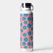 Retro Patriot Smiley Gesicht Trinkflasche (Rückseite)