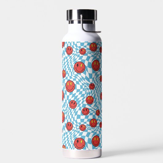Retro Patriot Smiley Gesicht Trinkflasche (Links)