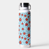 Retro Patriot Smiley Gesicht Trinkflasche (Rückseite)