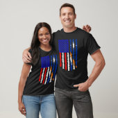 Retro Patriotic American Marshall Islands Flag Di T-Shirt (Unisex)
