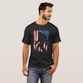 Retro Patriotic Bigfoot Sasquatch mit US-Flagge 4T T-Shirt (Vorne ganz)