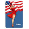 Retro Patriotic Button-Up Art Girl
